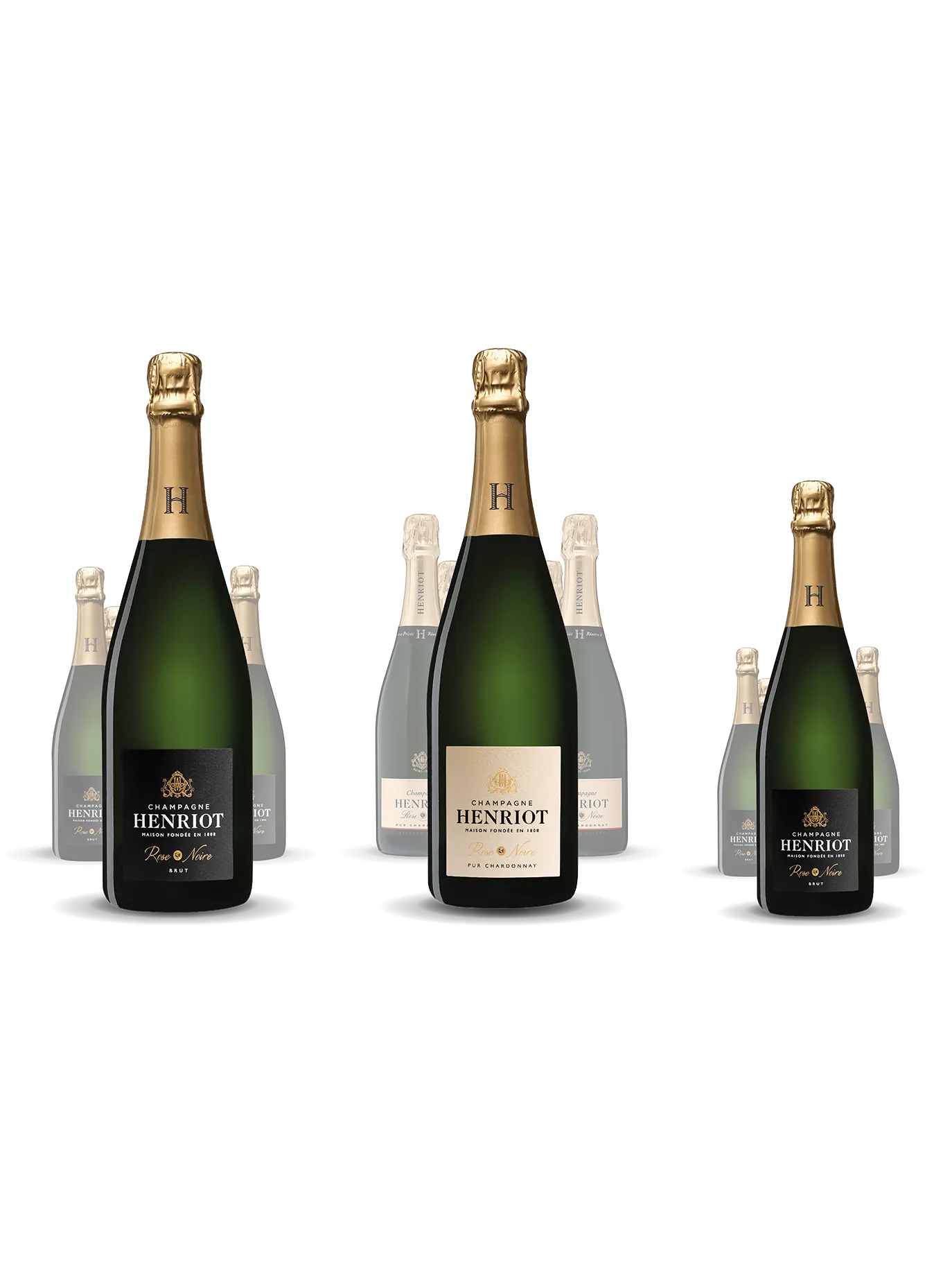 Sélection Cuvées Rose Noire  : 12 bt + 12 demi